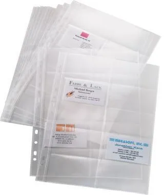 SIGEL Visitenkartenprospekthülle VZ351 max. 200Karten tr 10 St./Pack