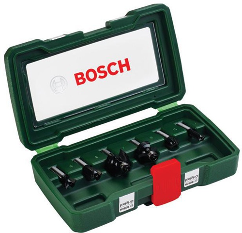 Bosch Fräser-Set HM 6tlg. Schaft-D. 8mm G.0,43kg