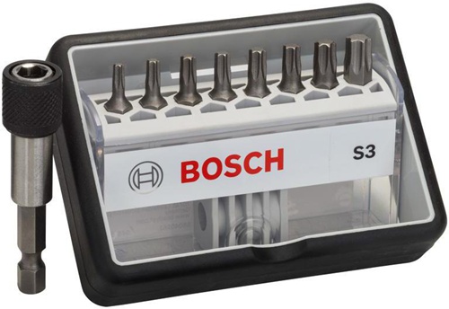 Bosch Schrauberbit-Set Robust Line S Extra-Hart 8+1tlg. L.25mm T10-T40/QC/UH 6kt