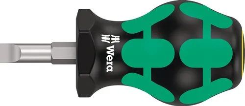 Schraubendreher 335 Stubby Schneiden-B.6,5mm Kl.-L.24,5mm 2K-Griff Rundkl.WERA