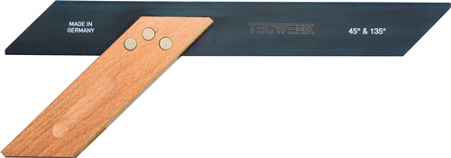 Gehrmaß Schenkel-L.300mm 45Grad u.135Grad Winkelmaß Buchenholz TECWERK
