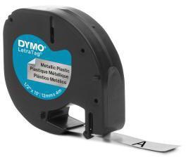 DYMO Schriftbandkassette LetraTag S0721730 12mmx4m sw auf si