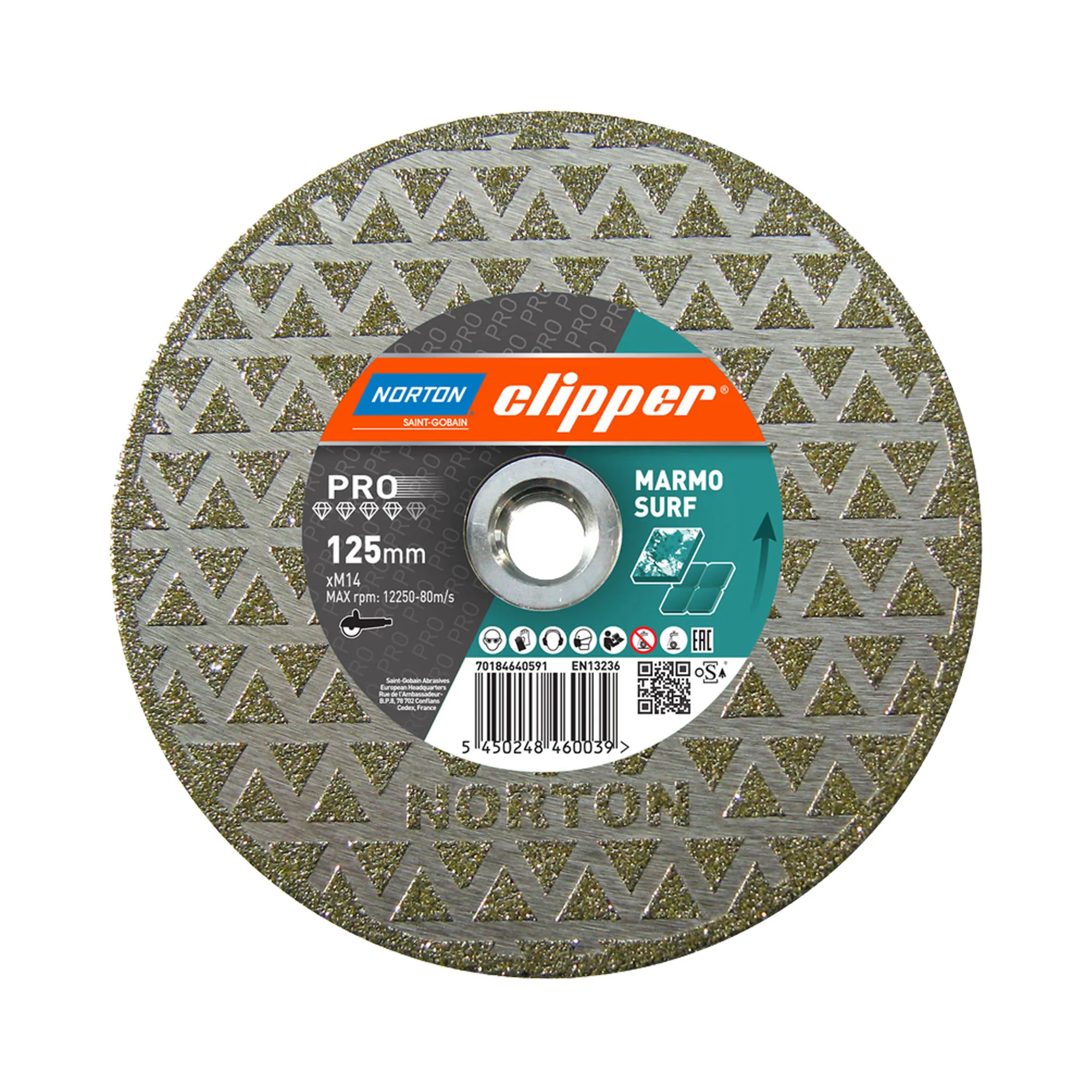 Norton Clipper Diamanttrennscheibe Pro Marmo Surf - 115 mm  x  M14