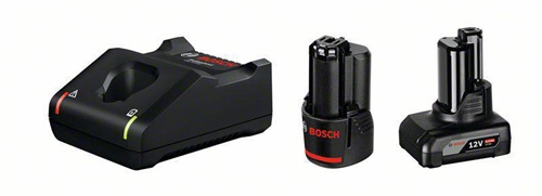Bosch Akku-Starter-Set Sp.12V Kap.2 Ah / 4Ah Ladestrom 4A Li-Ion m.Ladegerät
