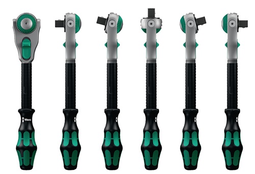 Schwenk- u.U.-Knarre Zyklop Speed 1/2 Zoll Anz.Z.72 L.277mm 2K-Griff WERA