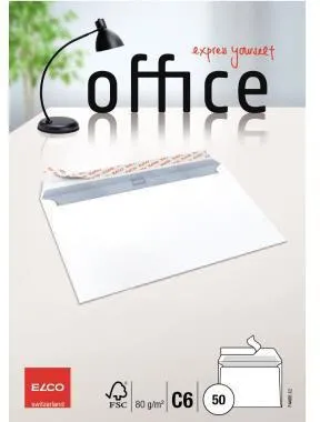 ELCO Briefumschlag Office 7446012 C6 oF hk weiß 50 St./Pack.