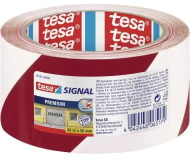 tesa Packband 58131-00000 50mmx66m bedruckt rot weiß