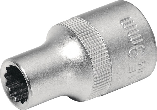 TECWERK Steckschlüsseleinsatz 1/2 Zoll 12-kant SW 19mm L.40mm 