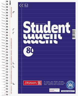 BRUNNEN Collegeblock 106787101 DIN A5 80Blatt liniert