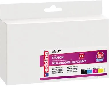 edding Tintenpatrone 18-535 wie Canon PGI-2500XL sw/c/m/y 4 St./Pa