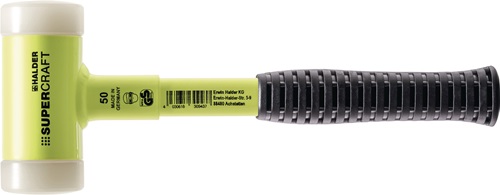 Schonhammer SUPERCRAFT Stahlrohr hart splitterfrei Nylon weiß HALDER