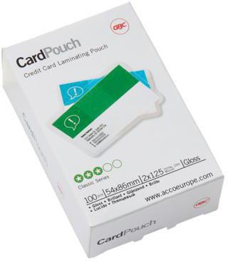 GBC Folientasche CardPouch 3740300 54x86mm 125mic 100 St./Pack.