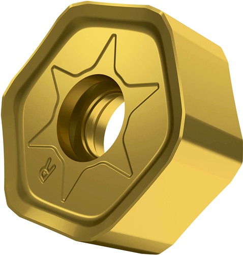 Fräswendeschneidplatte ISO HNGX 0906ANSN-R:M8330 D.4,9mm PVD beschichtet Gold