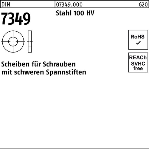 Scheibe DIN 7349 31x68x10 Stahl 100HV 10 Stück