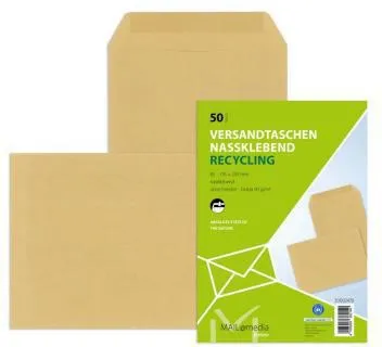 MAILmedia Versandtasche 30002476 B5 nk 90g braun 50St./Pack.