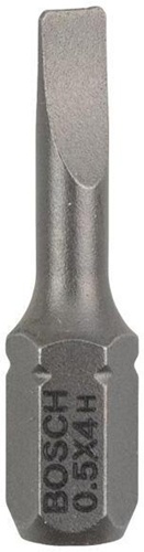 Bosch Schrauberbit Extra-Hart ISO1173 C6.3 S0,5x4mm L.25mm 1/4Zoll-Außen-6kt 3St.