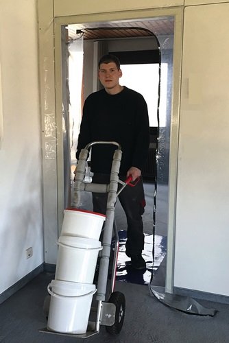 Staubschutztür DUO 1 Folie/1 Rl.Klebeband Tuch 2,2x1,1 m/Band 7 mx36,6mm