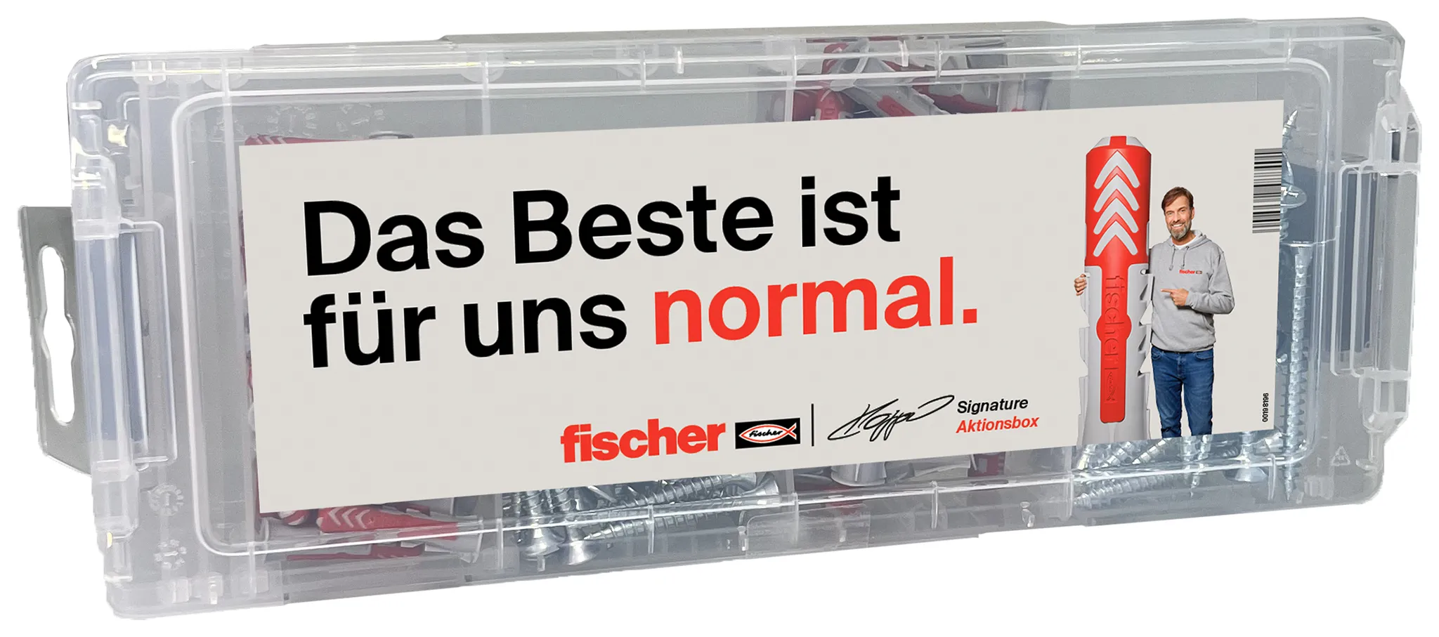 fischer „Klopp Signature“ Aktionsbox. Das Beste ist für uns normal.