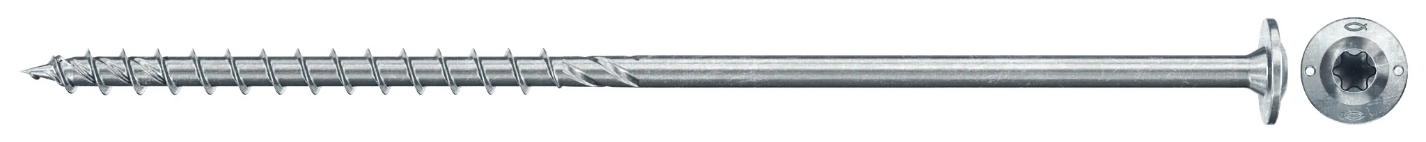 fischer PowerFast FPF II WTP 6,0 x 160 BC 100 Tellerkopf mit Innenstern TX Teilgewinde galvanisch verzinkt, blau passiviert