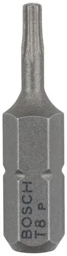 Bosch Schrauberbit Extra-Hart ISO 1173 C6.3 T8 L.25mm 1/4Zoll-Außen-6kt 3St.
