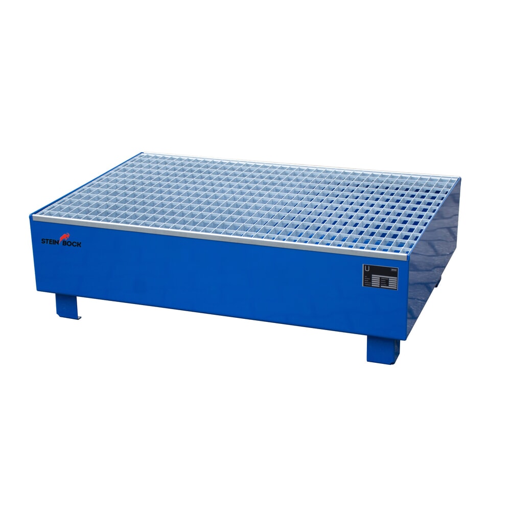 Steinbock® Auffangwanne, 2x 200 l, HxBxT 360 x 1.200 x 800 mm, inkl. Gitterrost