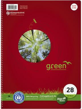 Staufen Collegeblock Green 608590028 DIN A4 70g kar./Rnd 160Bl