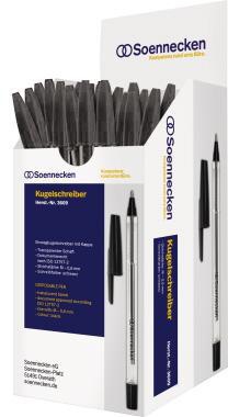 Soennecken Einwegkugelschreiber 3609 Nr.1 Kappe schwarz 50 St./Pack