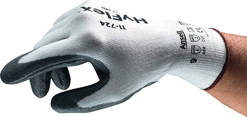 Schnittschutzhandschuhe HyFlex® 11-724 Gr.9 weiß/grau EN 388 PSA II 12 PA