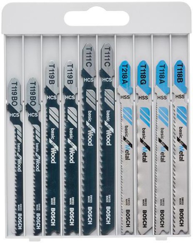 Bosch Stichsägeblatt-Set Basic for Metal and Wood 10-tlg.T119BO/T119B/T111C/T218A