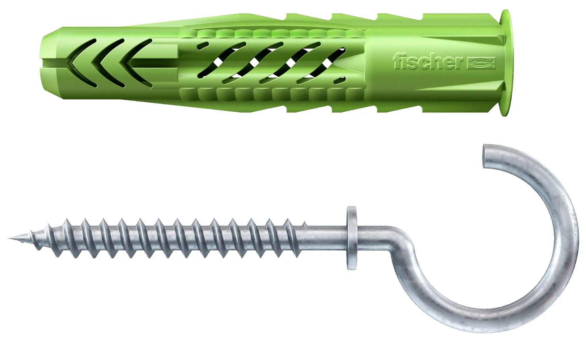 fischer Universaldübel UX Green 10 x 60 R RH mit Rand, Rundhaken