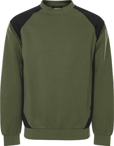 FRISTADS Sweatshirt 7148 GSM Gr.S army grün/schwarz