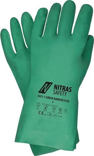 Chemikalienschutzhandschuhe Green Barrier Flex EN 388, EN 374 PSA-Kategorie III NITRAS