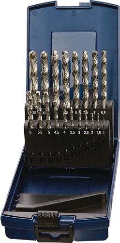 TECWERK Spiralbohrersatz DIN 338 Typ VA D.6-10x0,1mm HSS-Co 41tlg.Ku.-Kass.