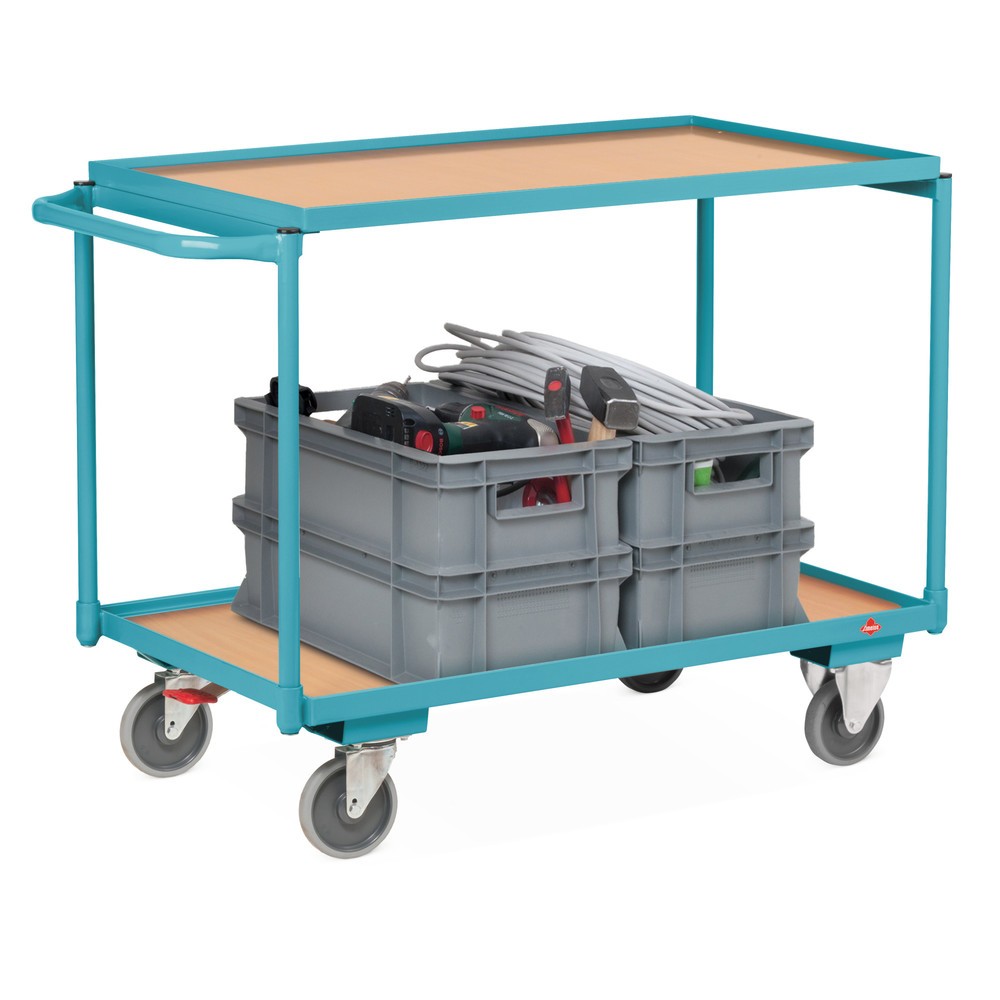 Tischwagen Ameise®, waagerechter Bügel, 3 Etagen à 1.000 x 600 mm, TK 250 kg