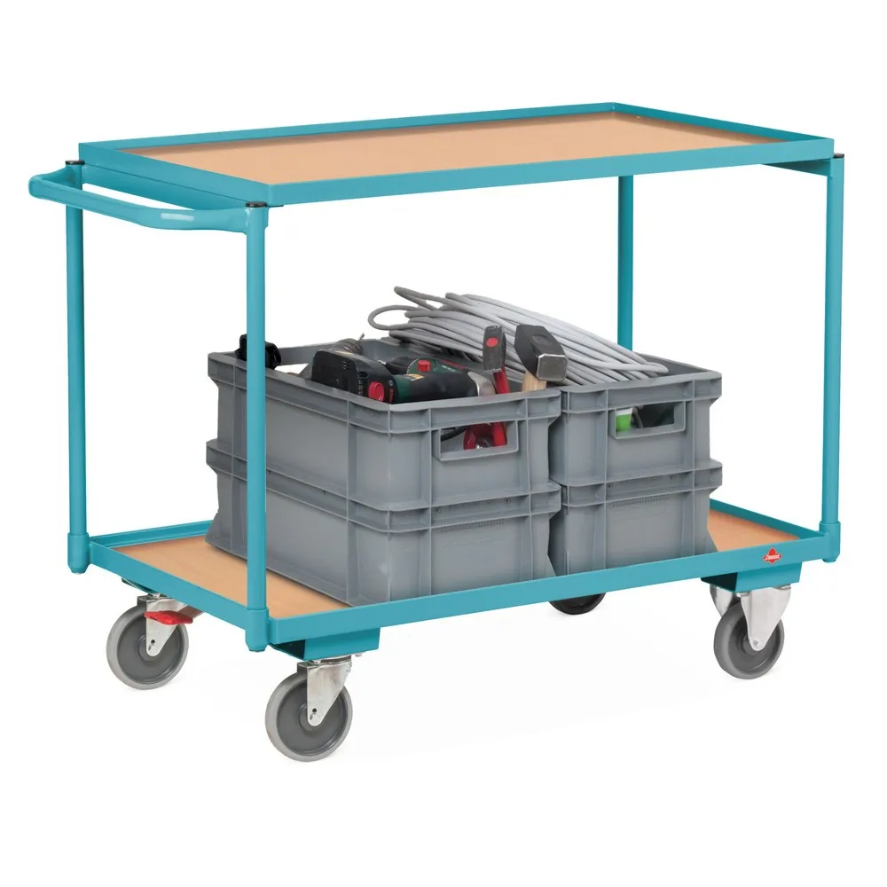 Tischwagen Ameise®, waagerechter Bügel, 3 Etagen à 1.000 x 600 mm, TK 250 kg