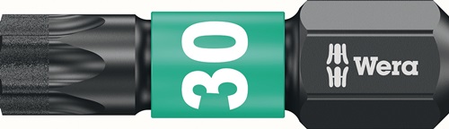 Bit 867/1 IMP DC T30 L.25mm 1/4 Zoll C6,3 Impaktor,DC Box m.10 Bits WERA