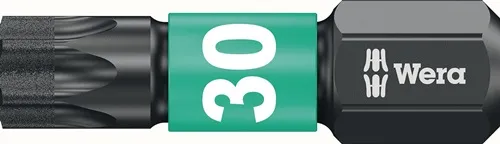 Bit 867/1 IMP DC T30 L.25mm 1/4 Zoll C6,3 Impaktor,DC Box m.10 Bits WERA