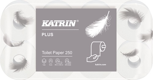 Toilettenpapier Katrin 250 Long 3-lagig 48 RL a 250 Blatt=12000 Bl.KATRIN