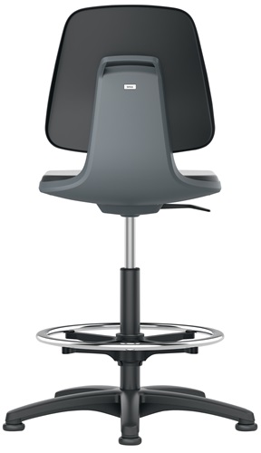 Arbeitsdrehstuhl Labsit Bodengleiter+Fußring Sitzsch.anth.Integralschaum