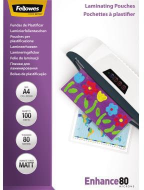 Fellowes Laminierfolie Enhance 80 5452103 DIN A4 tr 100 St./Pack.