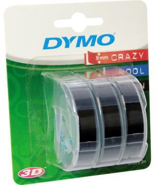 DYMO Prägeband S0847730 für 9mmx3m schwarz 3 St./Pack.