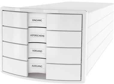 HAN Schubladenbox IMPULS 1012-12 DIN A4/C4 4Fächer geschl. ws