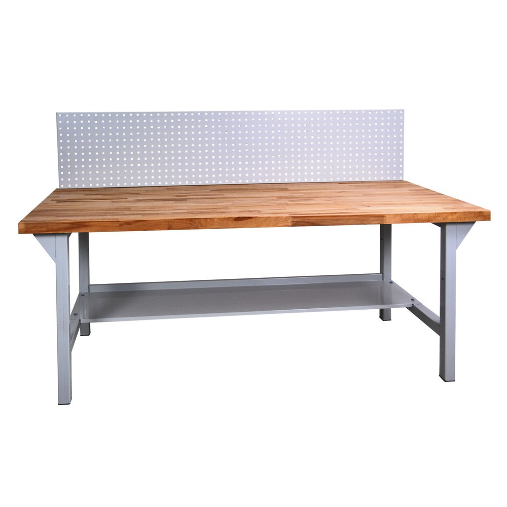 HEMMDAL Werkbank Typ XL mit Lochwand, 200 x 85 x 75 cm – Arbeitstisch Made in EU