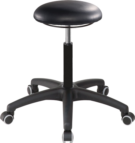 Drehhocker A1S-TR-KL Rl.Kunstleder schwarz Sitz-H.470-600mm MEY