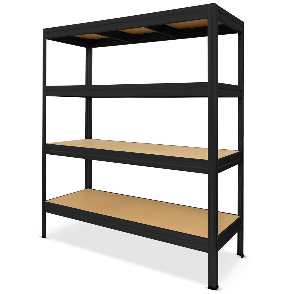 HEMMDAL Schwerlastregal Typ XL, schwarz / matt – 177 x 180 x 60 cm – bis 2000 kg