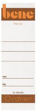 Bene Ordnerrückenschild 291460 breit/kurz Papier ws 10 St./Pack.