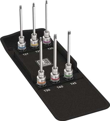 Steckschlüsselsatz 8767 C TORX® HF2 6-tlg.1/2 Zoll T20-T45 WERA