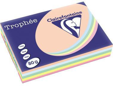 Kopierpapier Clairefontaine Trophée Color DIN A4 80g/m² elementar chlorfrei gebleicht Bl./Pack. CLAIREFONTAINE