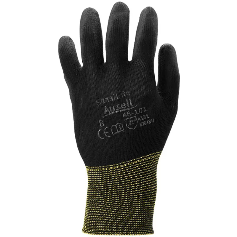 ANSELL Schutzhandschuh leicht HYFLEX schwarz (48-101)