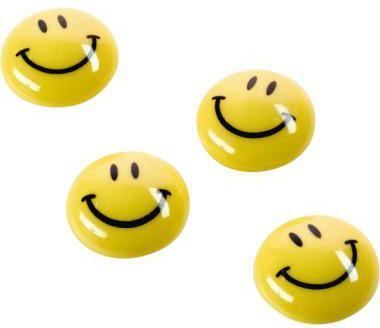 magnetoplan Magnet Smilies 16673 40mm gelb 4 St./Pack